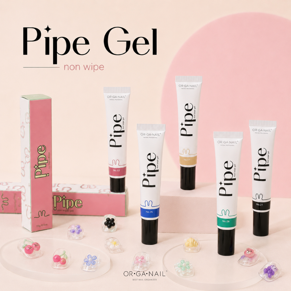 Pipe gel organail สำหรับทำลายนูน มีสีในตัว บีบง่าย อบแล้วไม่ทิ้งคราบเหนียว