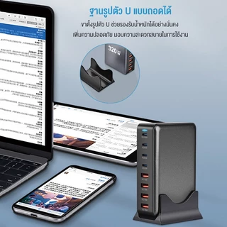 NEODIGI 800W/500W/320W ที่ชาร์จ Fast Charger จากสาย 4C4A 8-Port อะแดปเตอร์ชาร์จสําหรับแล็ปท็อป/แท็บเล็ต/Android series