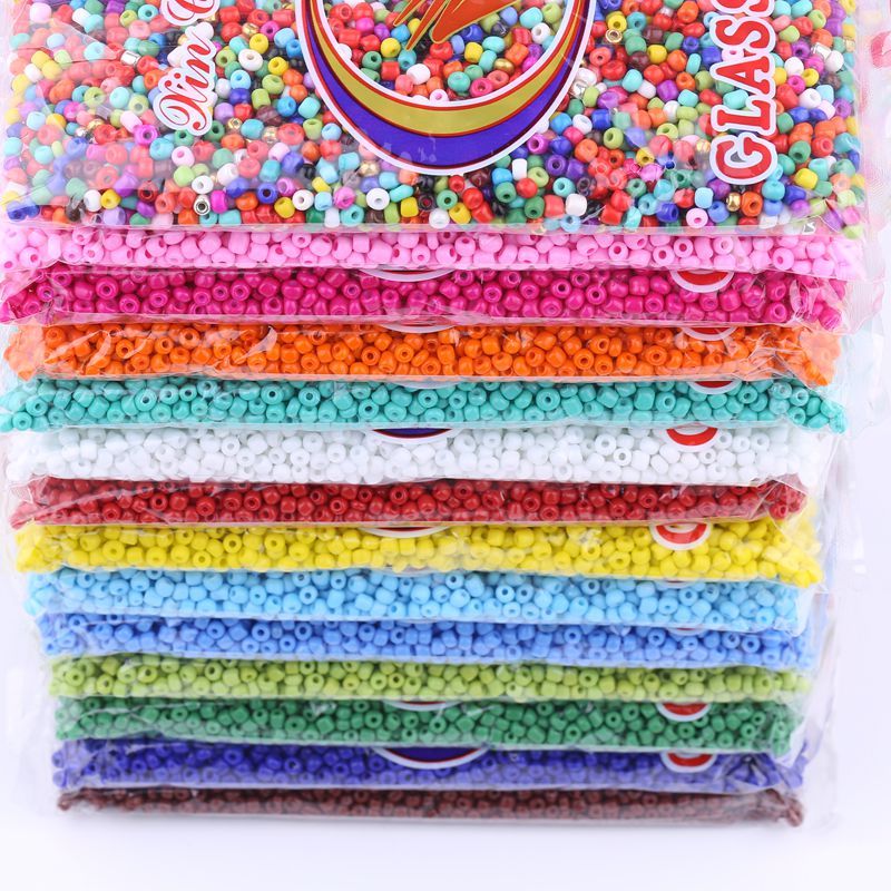 ลูกปัดเม็ดทราย สีพื้น ขนาด 2mm ร้อย กำไล สร้อย พวงกุญแจ DIY สำหรับงานฝีมือ
