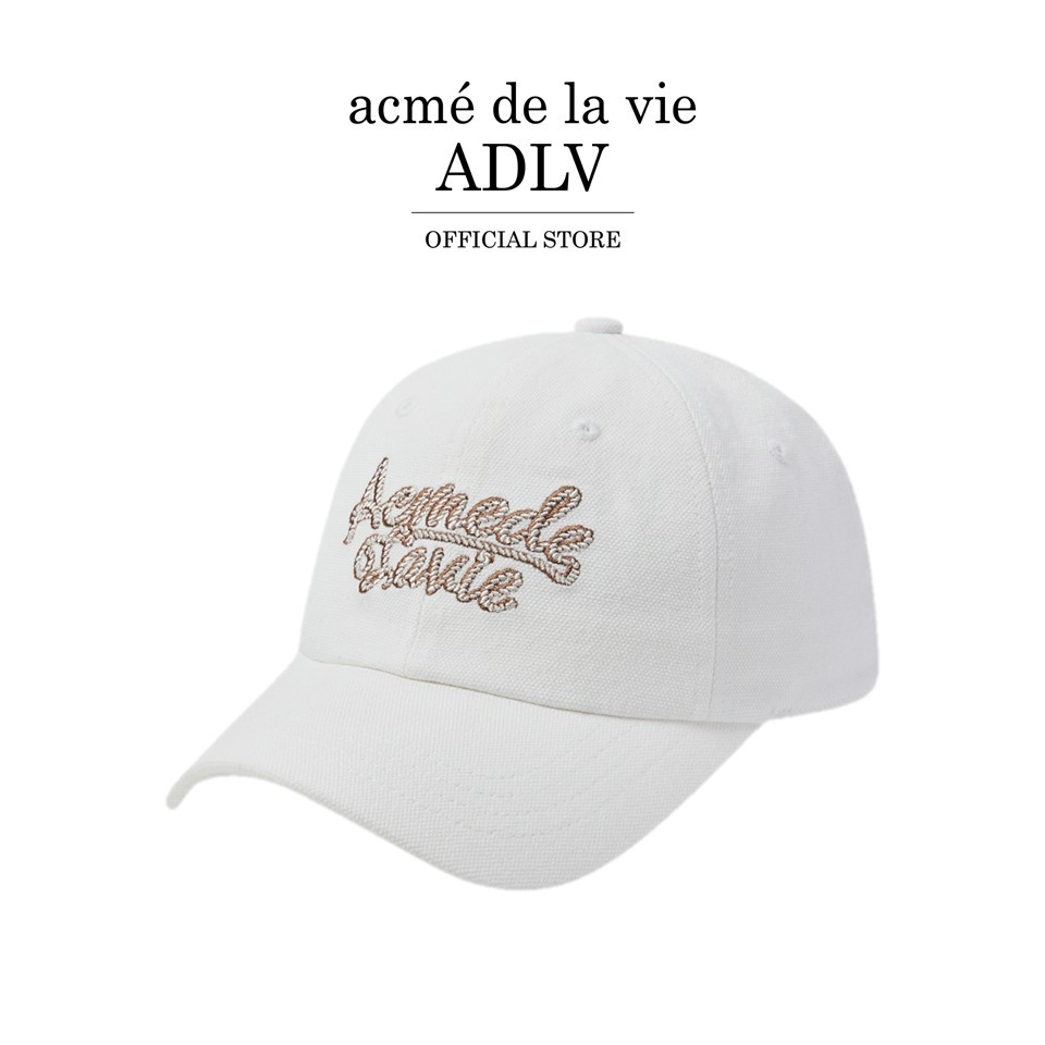 ADLV [acme de la vie] หมวก รุ่น Rope Embroidery Logo Ball Cap Cream (50022SRECAU_U5CMXX)