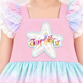 DISNEY PRINCESS : Ariel (แอเรียล) ชุดเซ็ทเด็กหญิง เสื้อแขนระบาย + กางเกงขายาว ลิขสิทธิ์แท้ [085074]