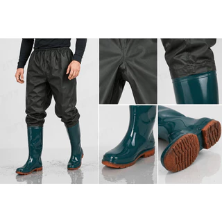 ZITY รองเท้าฝนกันน้ำที่ดินเกษตรสนามใต้น้ำกางเกง Wading ยางพีวีซีรองเท้าสูงท่อขนาด 38-45