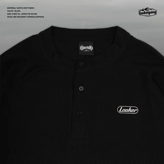 LOOKER — WAFFLE HENLEY SWEATER เสื้อสเวตเตอร์แขนยาวผ้าวาฟเฟิล (CAMPING)