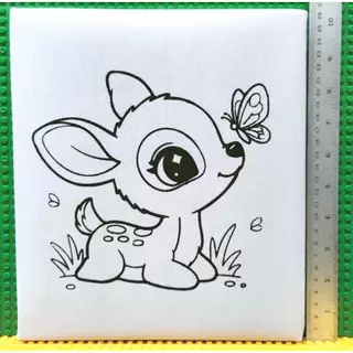 เฟรมผ้าระบายสี จัมโบ้2 23x25.5 เซนติเมตร (ไม่รวมสี+พู่กัน) Wooden Frame Jumbo2