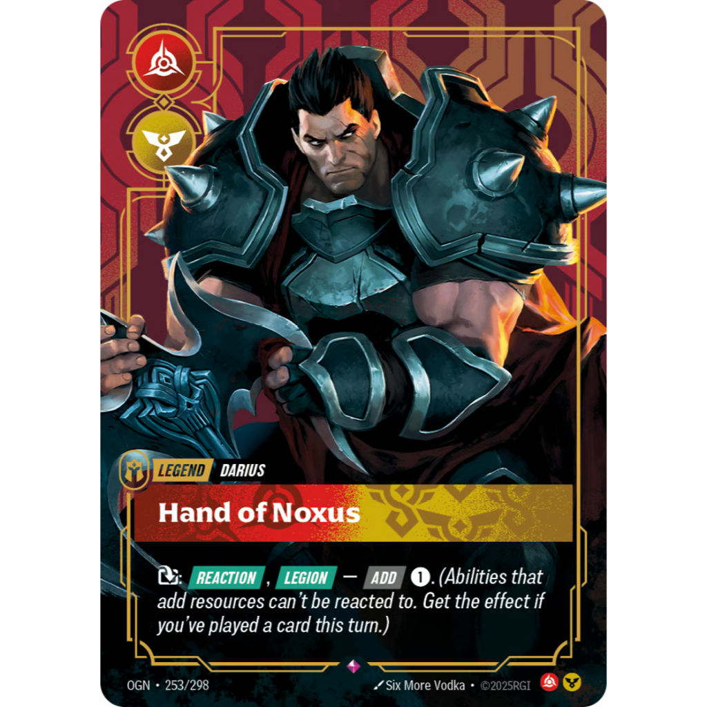 RiftBound OGN 253/298 Darius - Hand of Noxus (Foil) แยกใบ