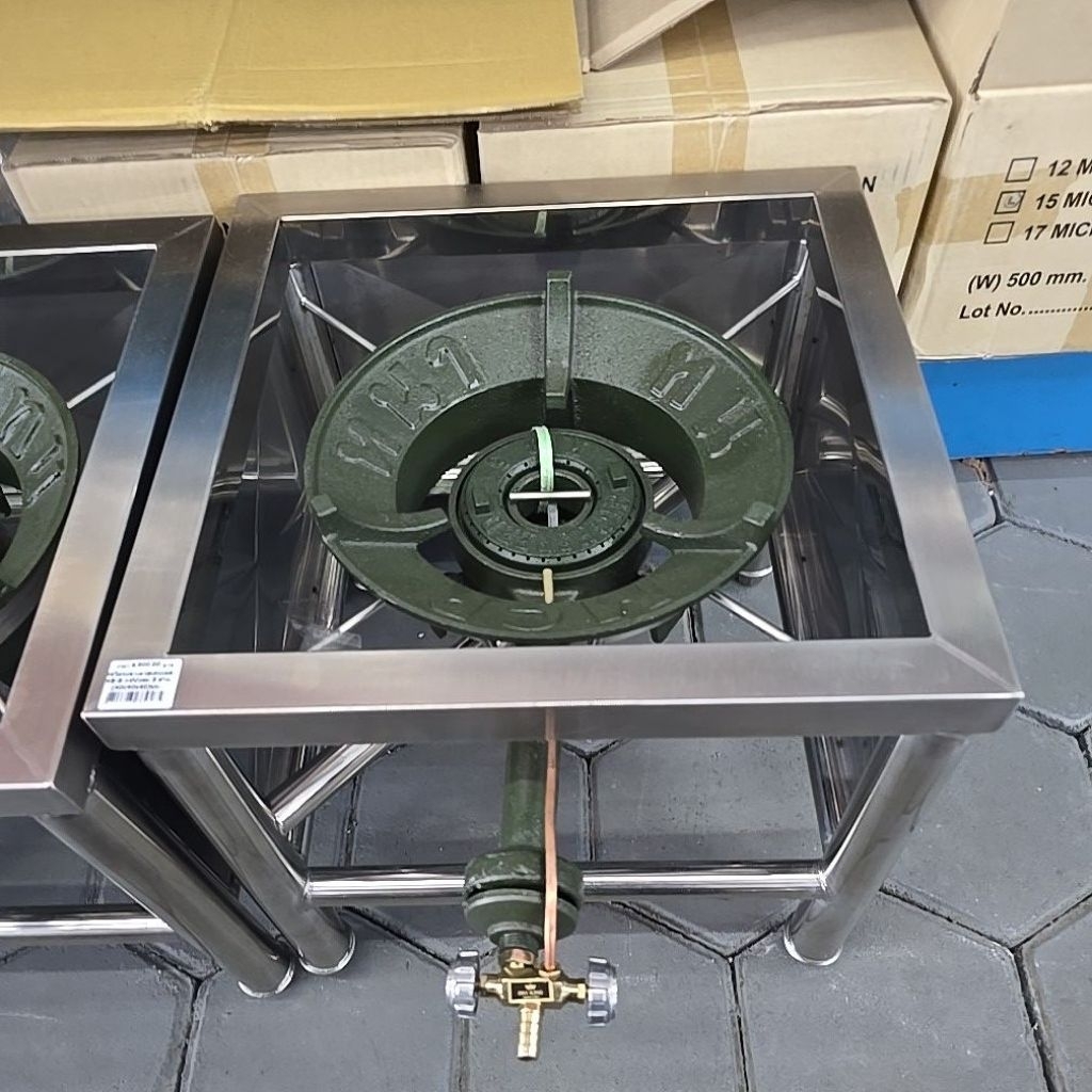 โครงขาเตาสเตนเลส304  หัวkb5.มีบังลม​40*40*40cm