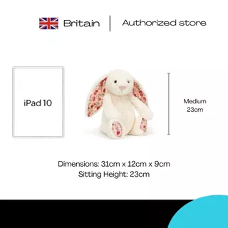 [ถุงผ้าแถมฟรี/ไม่มีบริการปรับแต่ง] ตุ๊กตา Jellycat ของแท้ 100% Jellycat Blossom Bunny ของเล่นของขวัญ ของขวัญวันเกิด