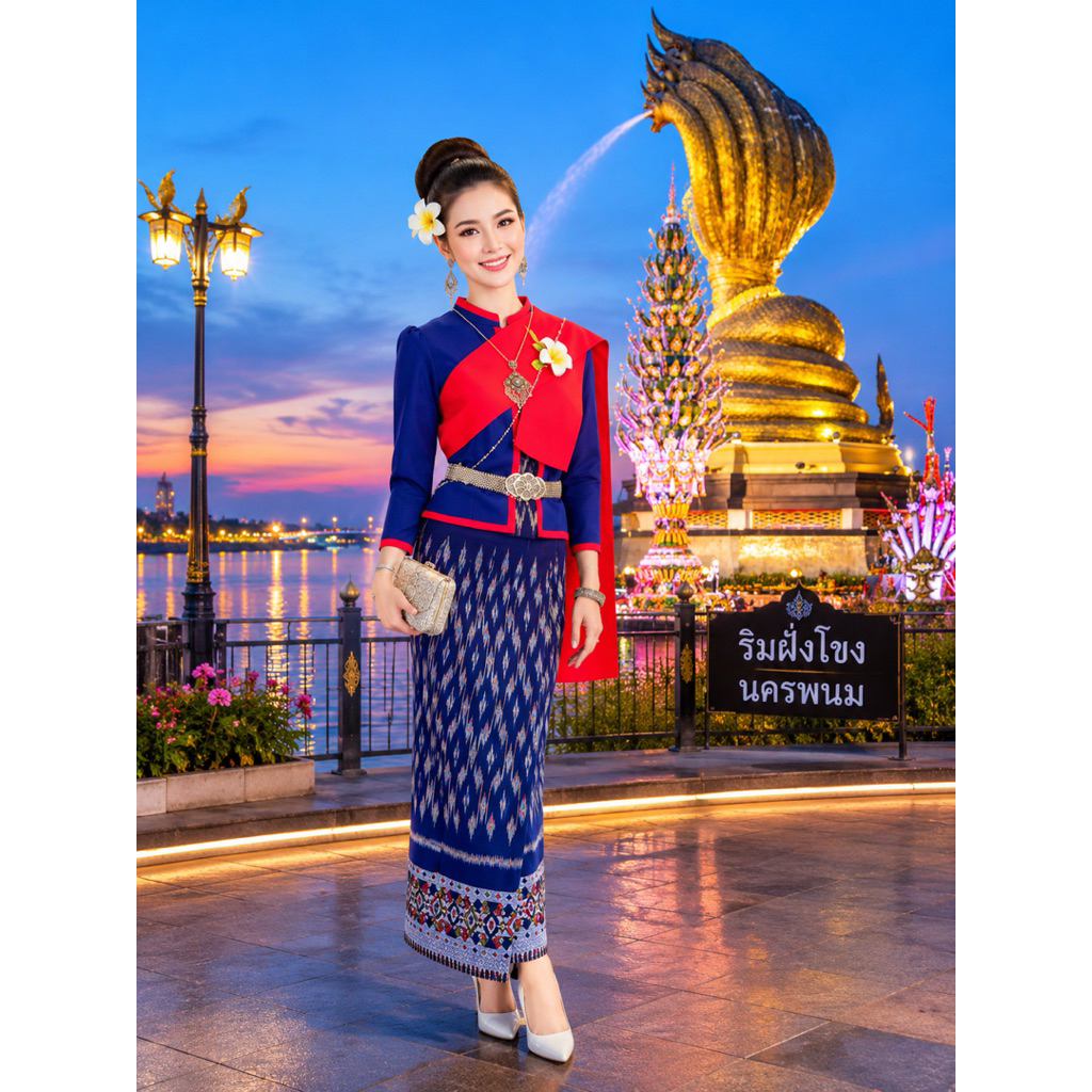 ชุดศรีโคตรบูรณ์ 3ชิ้นเสื้อ+ผ้าถุงขออนุญาตคละลาย+สใบค่ะผ้าถุงฟรีไชร์ป้ายตะขอค่ะงานสวยเย็บละเอียดมากค่ะ