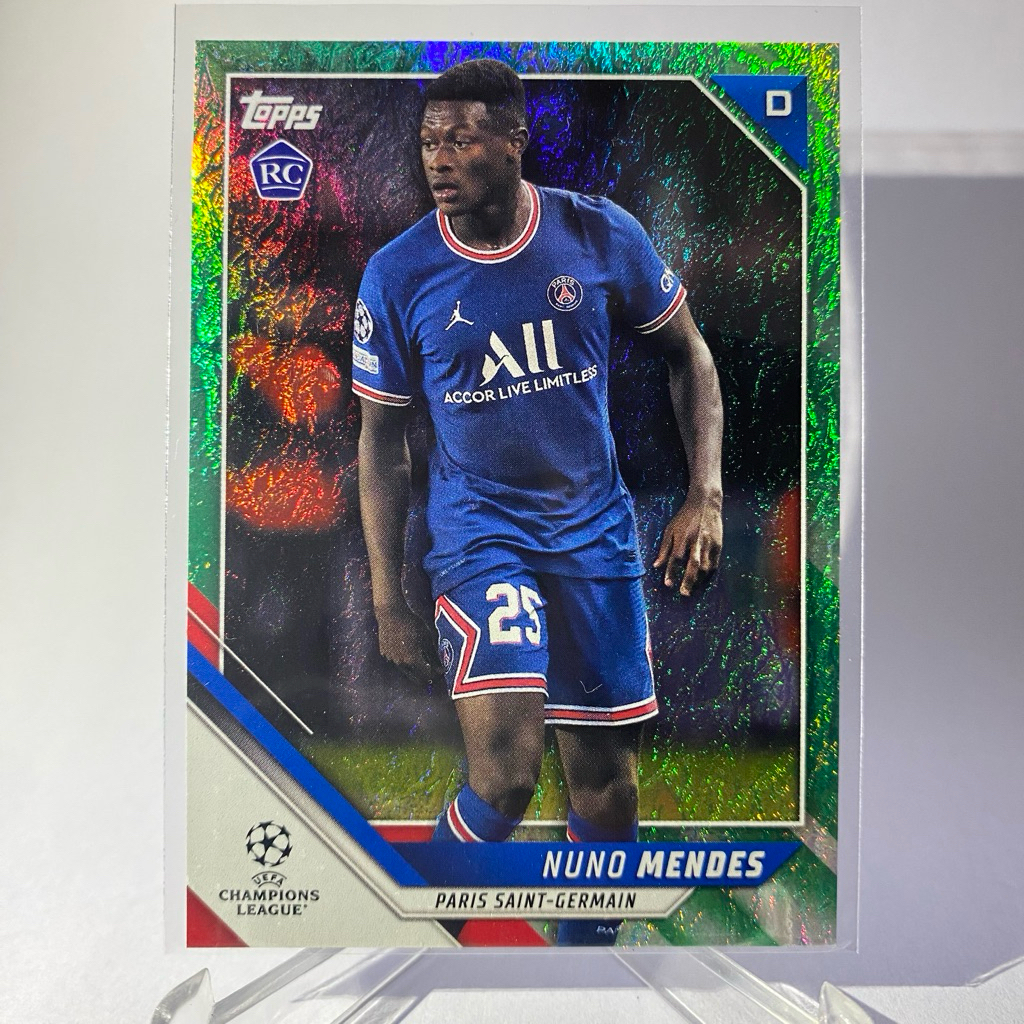การ์ดนักฟุตบอล NUNO MENDES, RC, PARIS SAINT-GERMAIN, TOPPS 2022, No.126