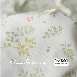 Aom Fabrics 🌷ผ้าคอตตอน 100% twill 64 นิ้ว No.1590-1592 เนื้อเนียนนุ่ม ผ้าเมตร ผ้านำเข้า พร้อมส่ง