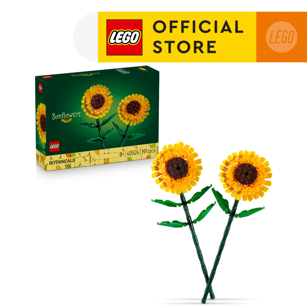 LEGO Iconic 40524 SUNFLOWERS (191Pcs.) , Building Blocks, Kids Toy