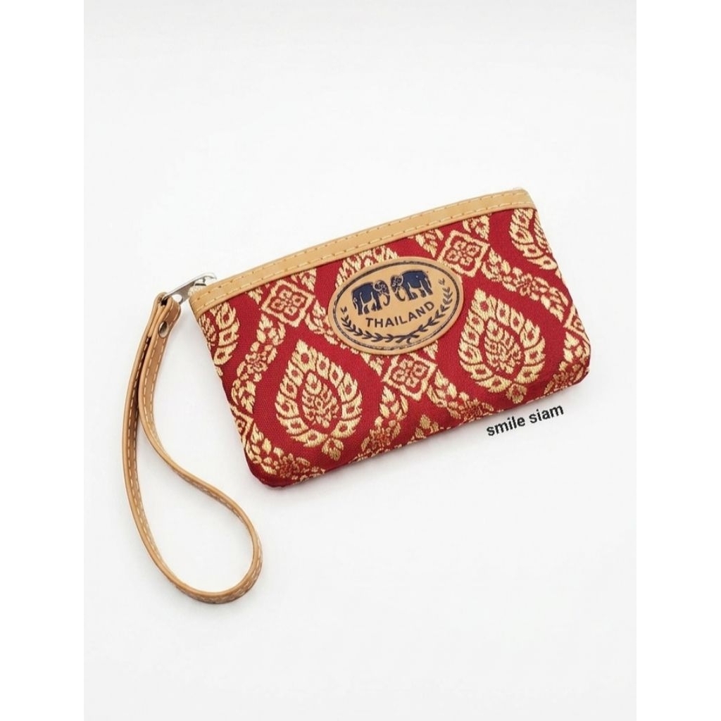 กระเป๋าใส่เหรียญ ลายผ้าไทย สินค้าที่ระลึก Thai fabric coin bag