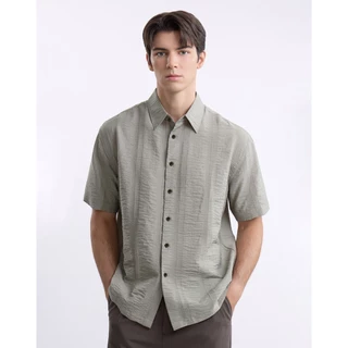 DAPPER เสื้อเชิ้ตแขนสั้น Textured Weave Shirt มี 2 สี [BCS/605LJ]