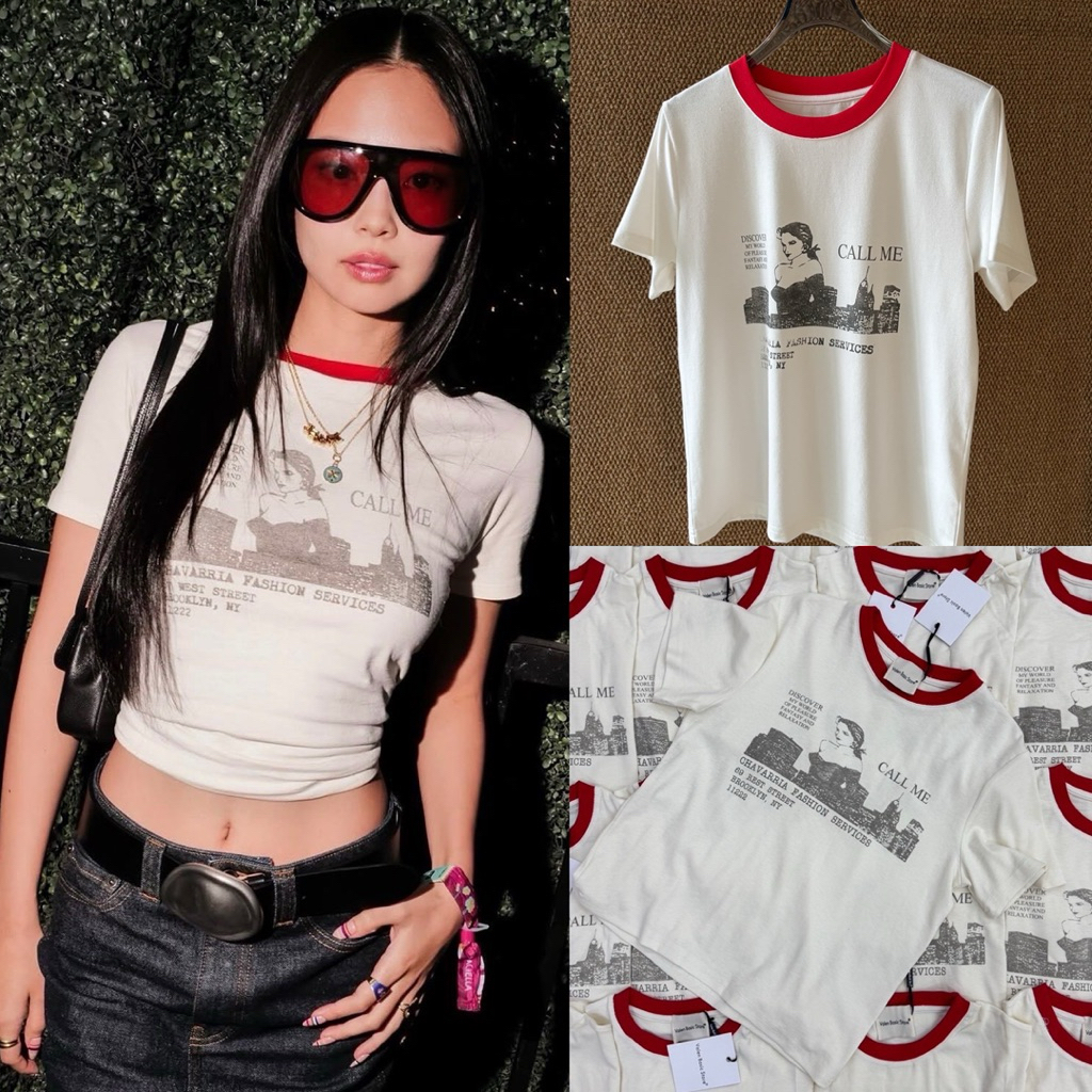 Call me Jennie T-Shirt เสื้อยืดแบรนด์ดัง ดีเทลสกรีน สีใหม่ ผ้าสลาฟใส่สบาย น่ารักมากกก ชนช็อปเกาหลี