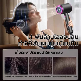 【รับประกัน 3 ปี】WEKONE ไดร์เป่าผม 3600W แห้งเร็ว เสียงรบกวนต่ำ เสริมไอออนลบบำรุงเส้นผม เครื่องเป่าผม Hair dryer