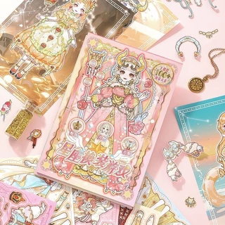 👑สติกเกอร์แต่งตัวราศีเจ้าหญิงการ์ตูนน่ารัก สำหรับเด็กผู้หญิง DIY ของเล่นติดสติกเกอร์เสริมพัฒนาการ Sticker
