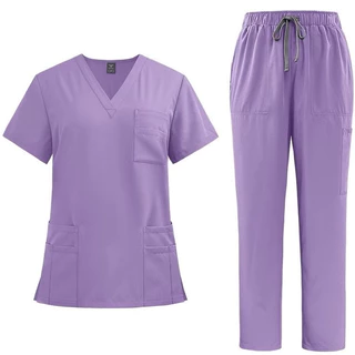 ชุดสครับ New Scrub ชุด Unisex ผู้ชายและผู้หญิง Quick-Drying เสื้อยืดผ่าตัดเสื้อผ้าช่องปากพยาบาลหมอเสื้อผ้าทํางานสัตว์