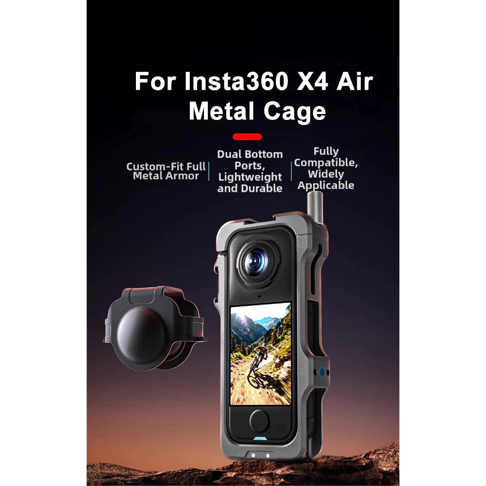 Insta360 X4 Air ฝาครอบป้องกันอลูมิเนียม | โครงสร้างป้องกันการกระแทก เสริมความแข็งแรง thumbnail 6