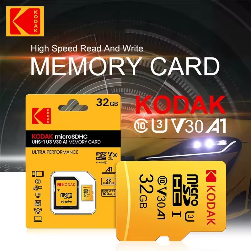 KODAK 32GB microSD Card U3 V30 A1 High Speed เมมโมรี่การ์ด รองรับ 4K กล้องติดรถ กล้องวงจรปิด
