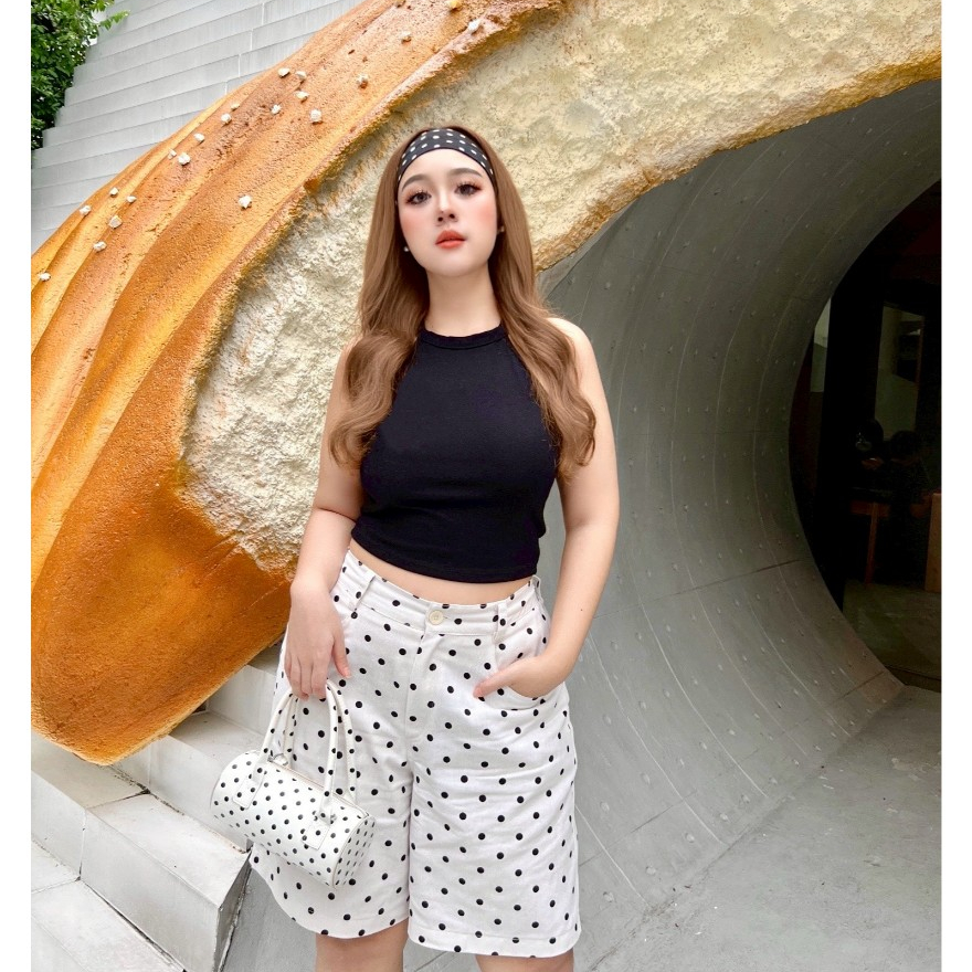 Ditto Pants กางเกงขาสั้นลายจุดสาวอวบ 2 sizes