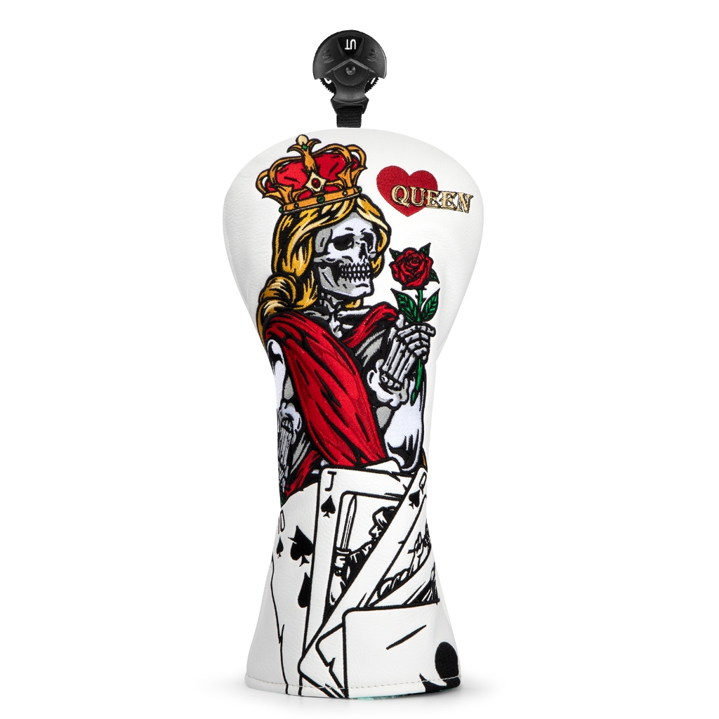 Golf Head Cover "Poker Queen" for Golf Clubs-Hybrid Headcover