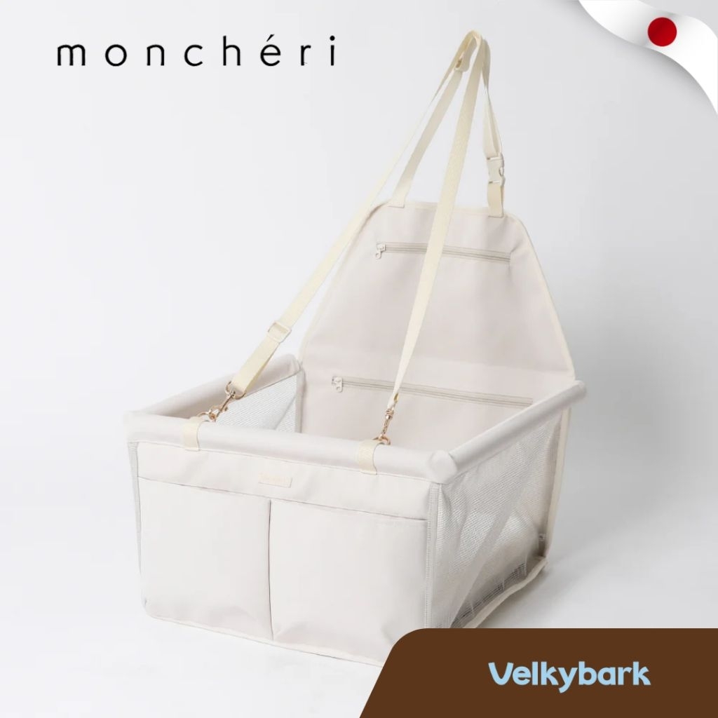 VELKYBARK [พร้อมส่ง] Moncheri Water repellent Side Mesh Drive Bed คาร์ซีทสัตว์เลี้ยง คาร์ซีทสุนัข คาร์ซีทในรถยนต์