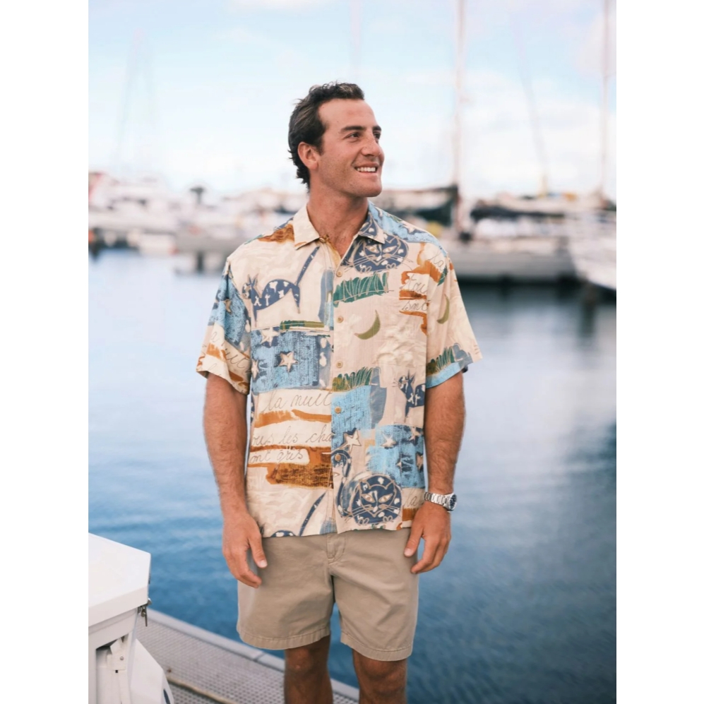 เสื้อฮาวาย JAMS WORLD / CHAT 100% RAYON [MADE IN HAWAII, USA]