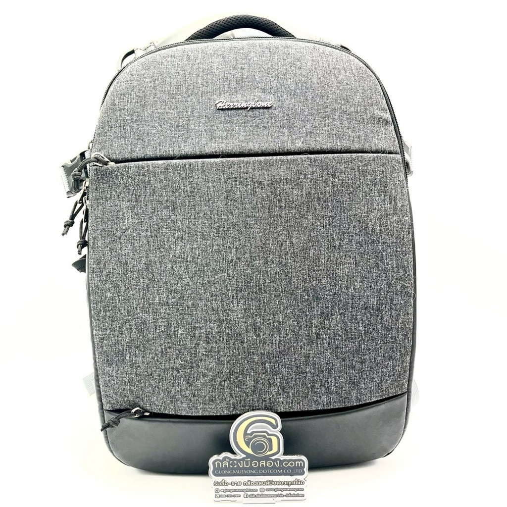 [มือสอง] Herringbone Camera Backpack สีเทา