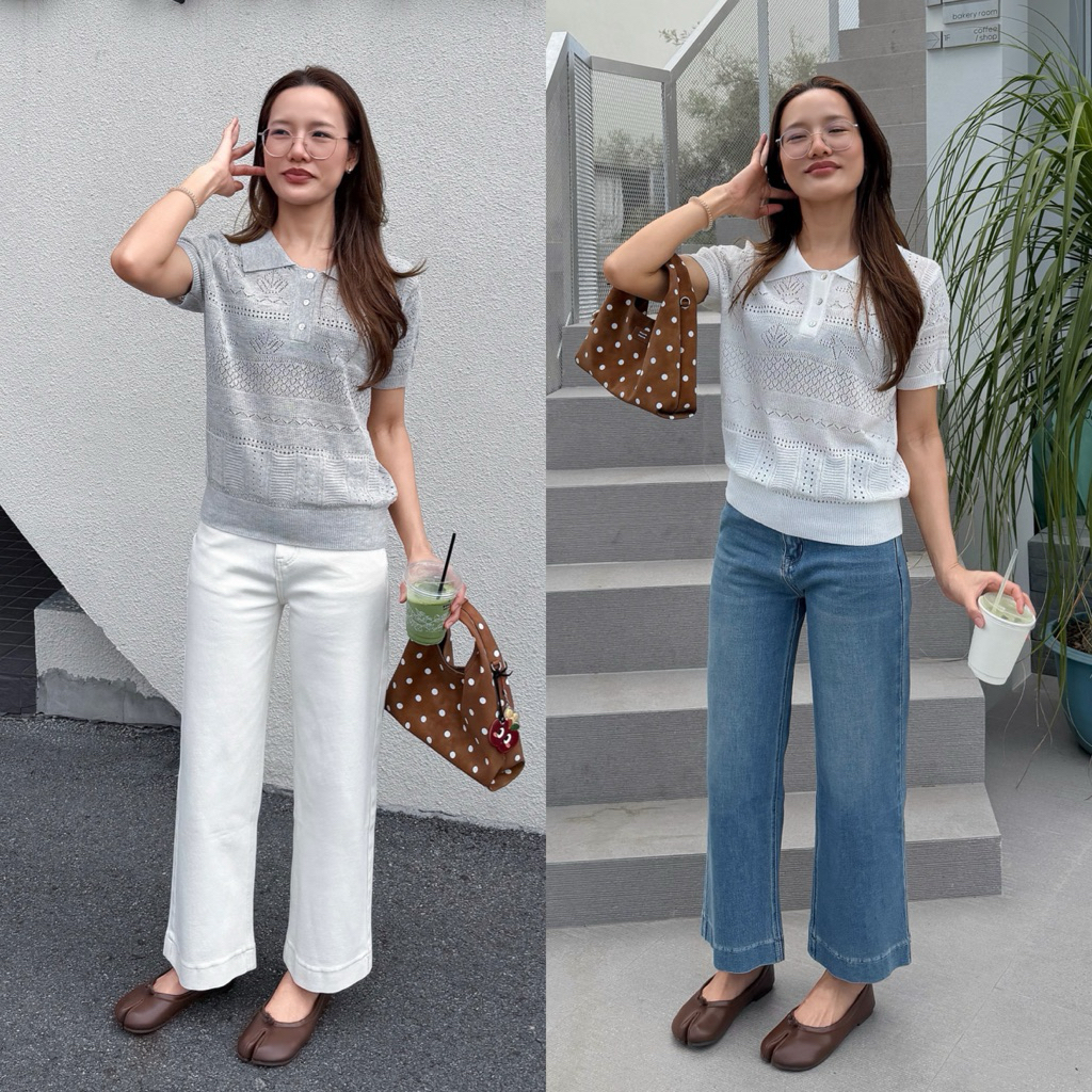 APPAREL STORY - Ivy Jeans - (ไอวี่) กางเกงยีนส์กระบอกกลางขาตรงทรงขาเต่อ