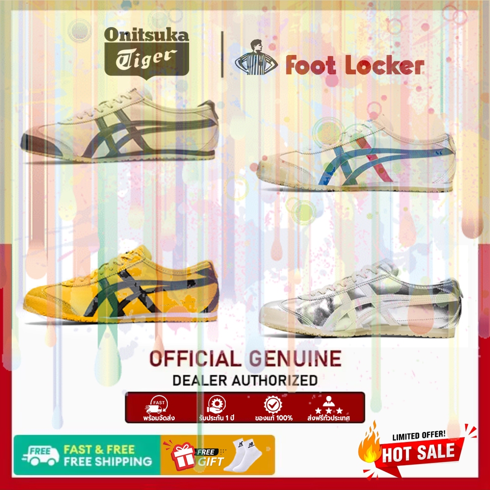 Outlet⊙nitsยูkอTigอีrรองเท้าส้นเปล่า Meอีxiซีco 6๖6™รองเท้าลำลอง Low Sneakers แท้/รับประกัน