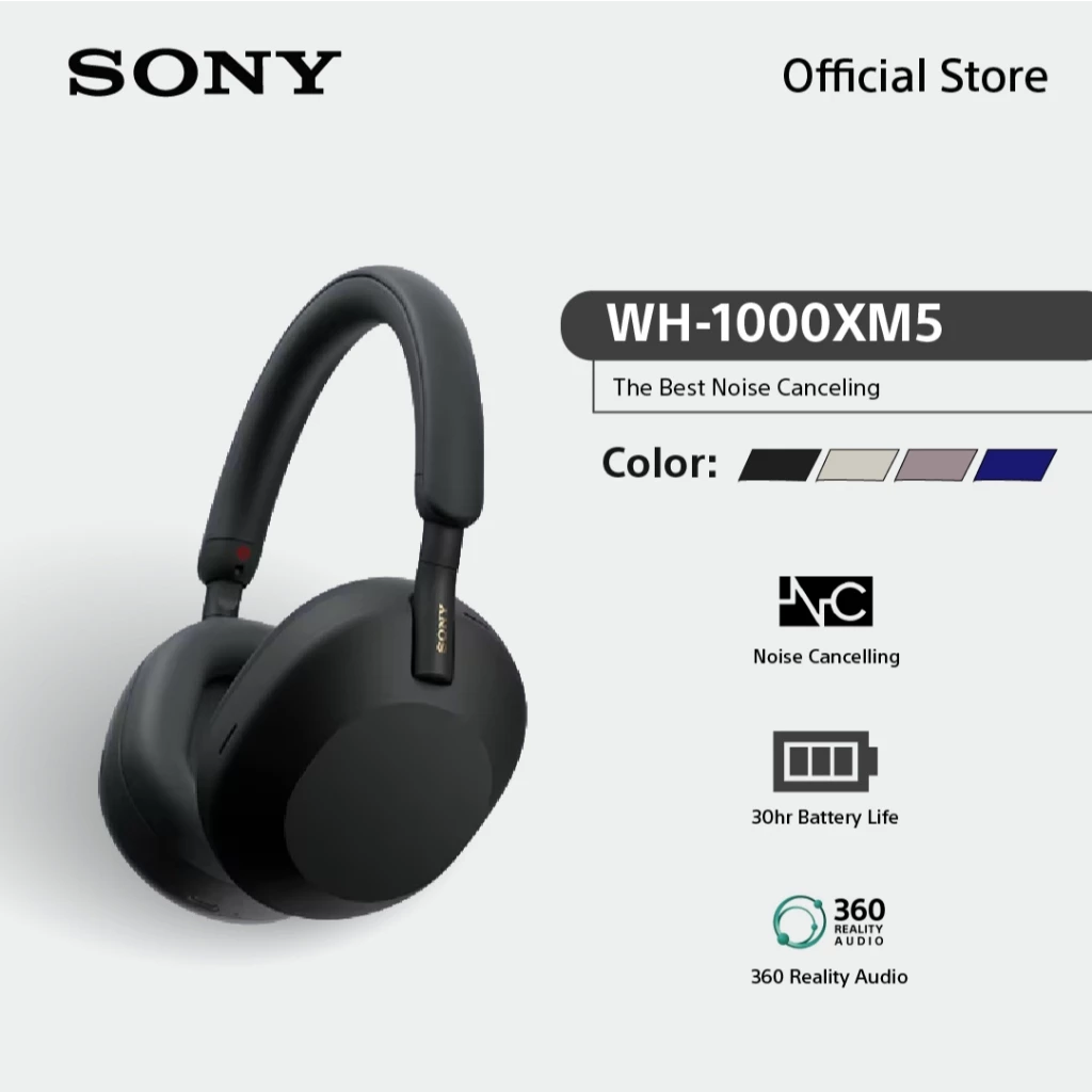 Sony หูฟังไร้สาย WH-1000XM5 Bluetooth Noise Canceling thumbnail 5