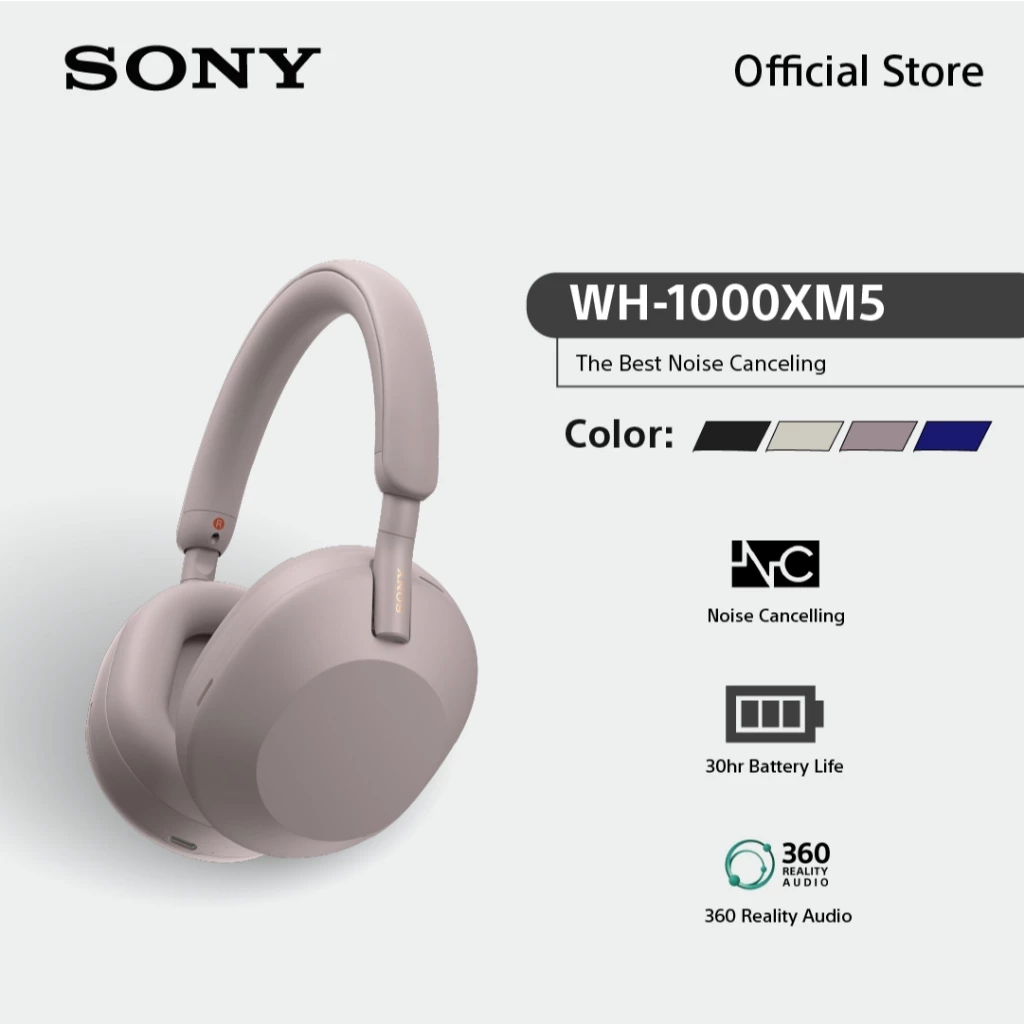 Sony หูฟังไร้สาย WH-1000XM5 Bluetooth Noise Canceling thumbnail 6