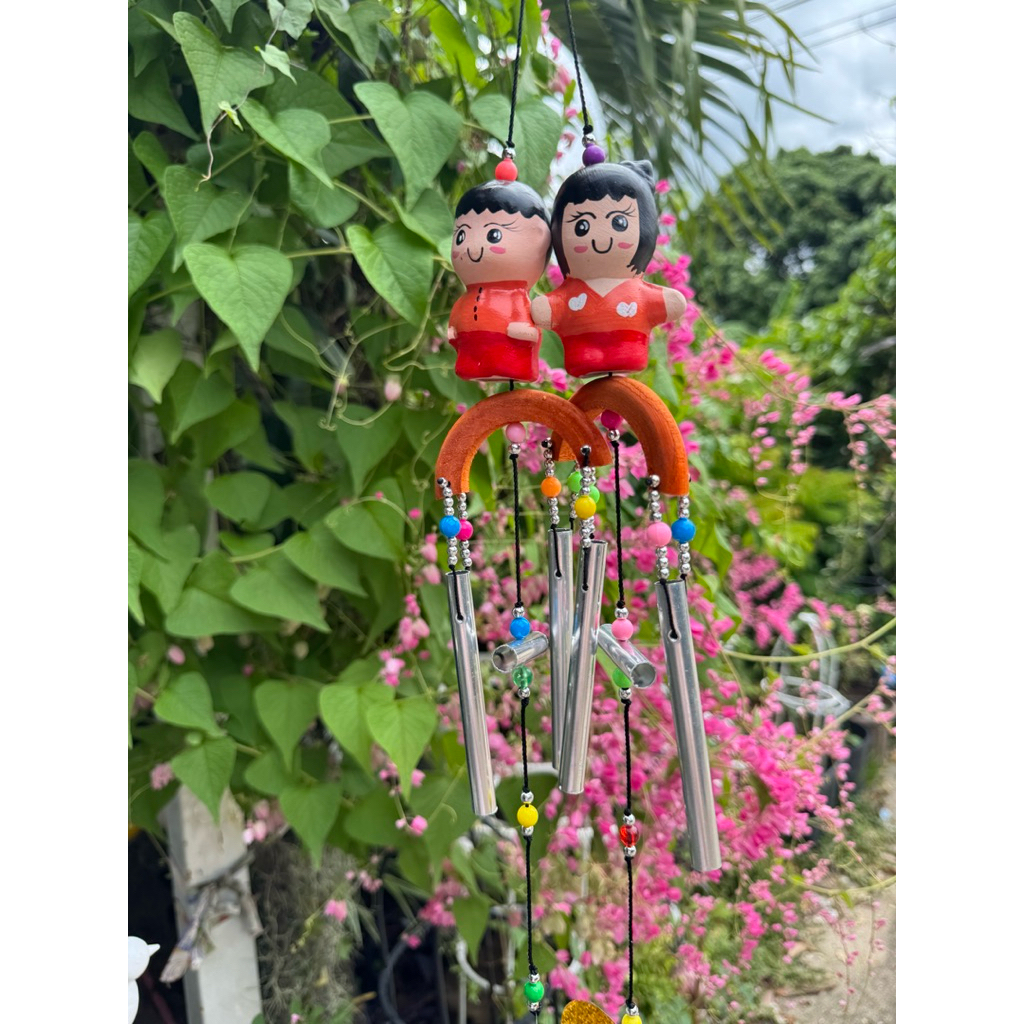 โมบายแขวนสองแท่งตุ๊กตาจิ๋ว