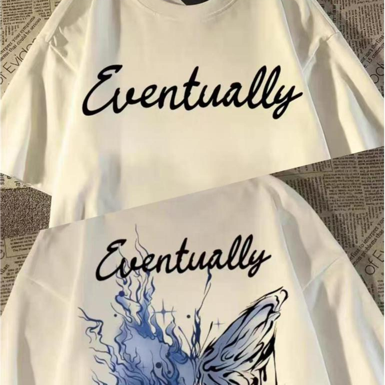 เสื้อยืดunisexแขนสั้น ลายกราฟฟิตี้สไตล์สตรีทดาร์ก รูปที่ 5