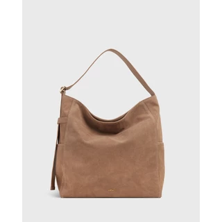 Tocco Toscano Carin Slouchy Hobo Bag กระเป๋าหนังกลับพรีเมียม ปรับสายสะพายไหล่ได้ จุของเยอะ สไตล์มินิมอล Quiet Luxury