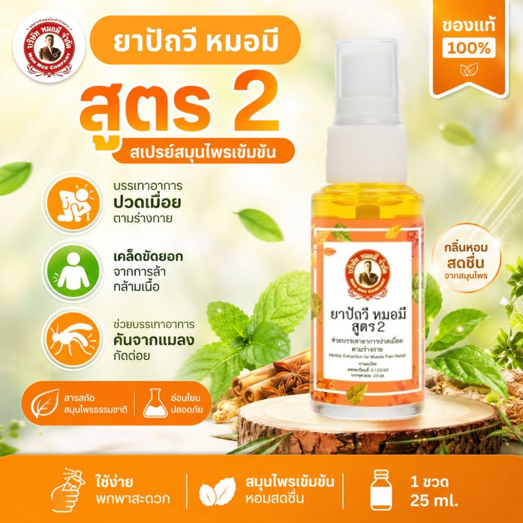 ปัถวี หมอมี (สูตร 2) ไอเทมบรรเทาอาการปวด คอ บ่า ไหล่ 25ml. สามัญประจำบ้าน