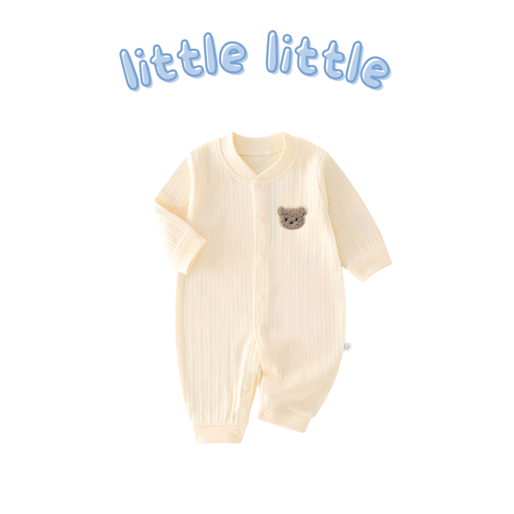 little little - ชุดจั้มบอดี้สูทเด็ก แขนยาวขายาว ชุดนอนเด็กอ่อน เสื้อผ้าเด็กแรกเกิด เหมาะกับเด็ก 1 - 12 เดือน