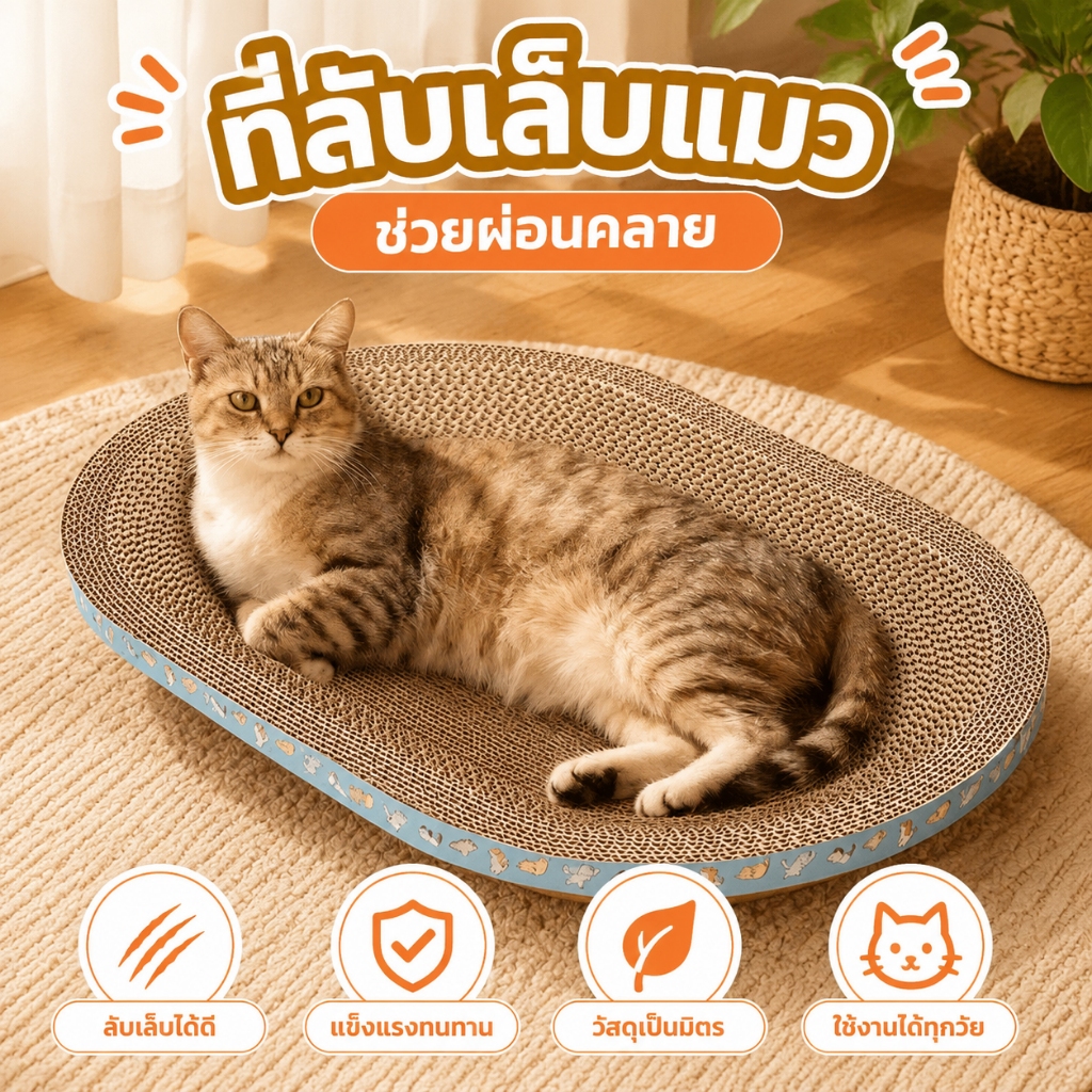 My Paws ที่ลับเล็บแมว ขนาดใหญ่ อ่างลับเล็บแมวขนาดใหญ่ ที่ลับเล็บหนาพิเศษ แข็งแรง