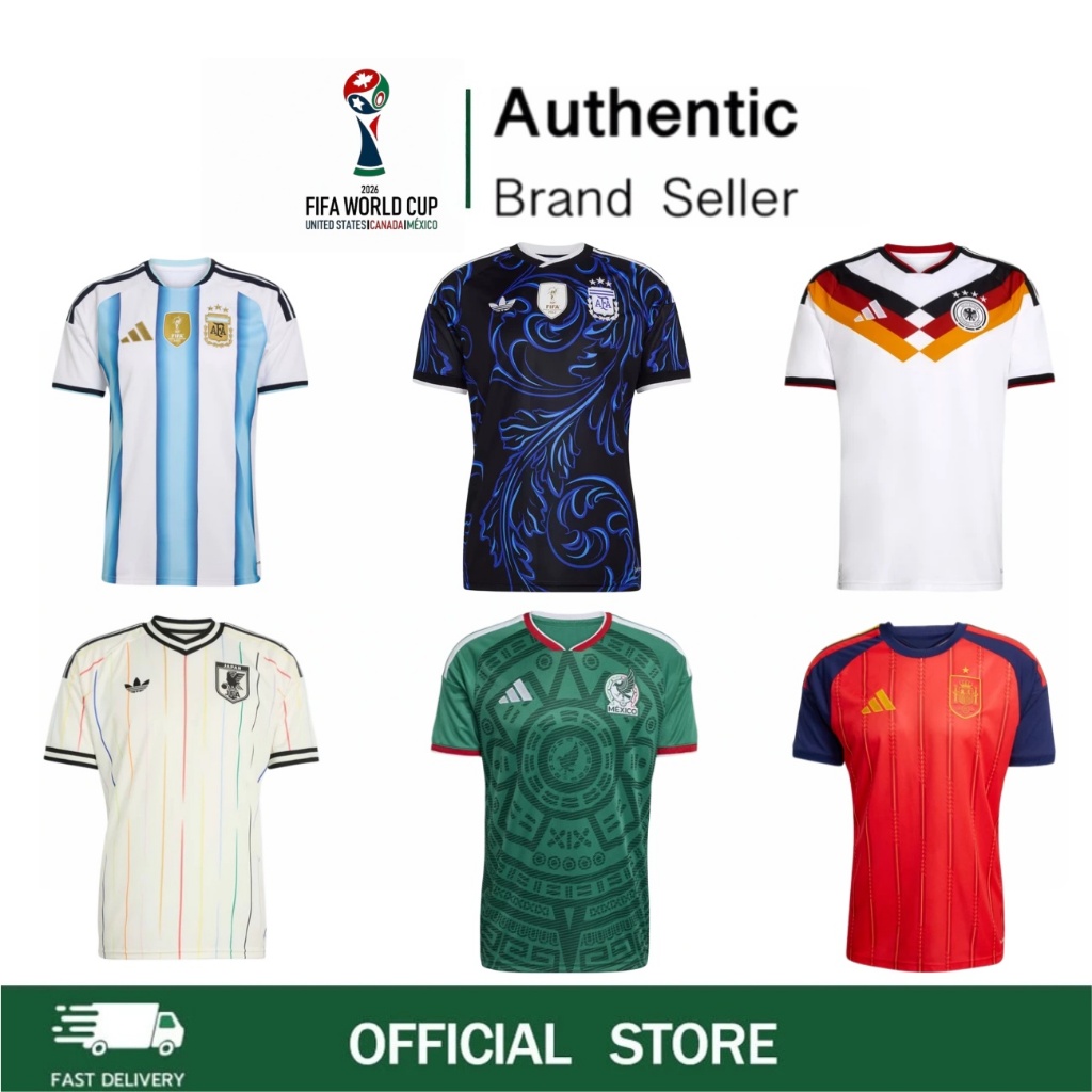โปรโมชั่นพิเศษ💥 เสื้อโลกคัพ2026 World Argentina /japan Germany Cup home away แฟนบอล jerseys เสื้อฟุตบอล ลายพิมพ์ชัดเจน ไ