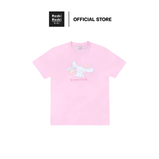 Moshi Moshi เสื้อยืดคอกลม เสื้อยืด ลาย Cinnamoroll ลิขสิทธิ์แท้จากค่าย Sanrio รุ่น 6100007829-7977