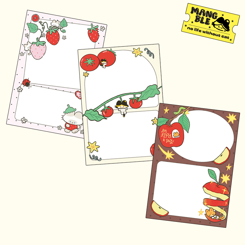 NEW! (พร้อมส่ง) Notepad 7x10 cm : Fruity club