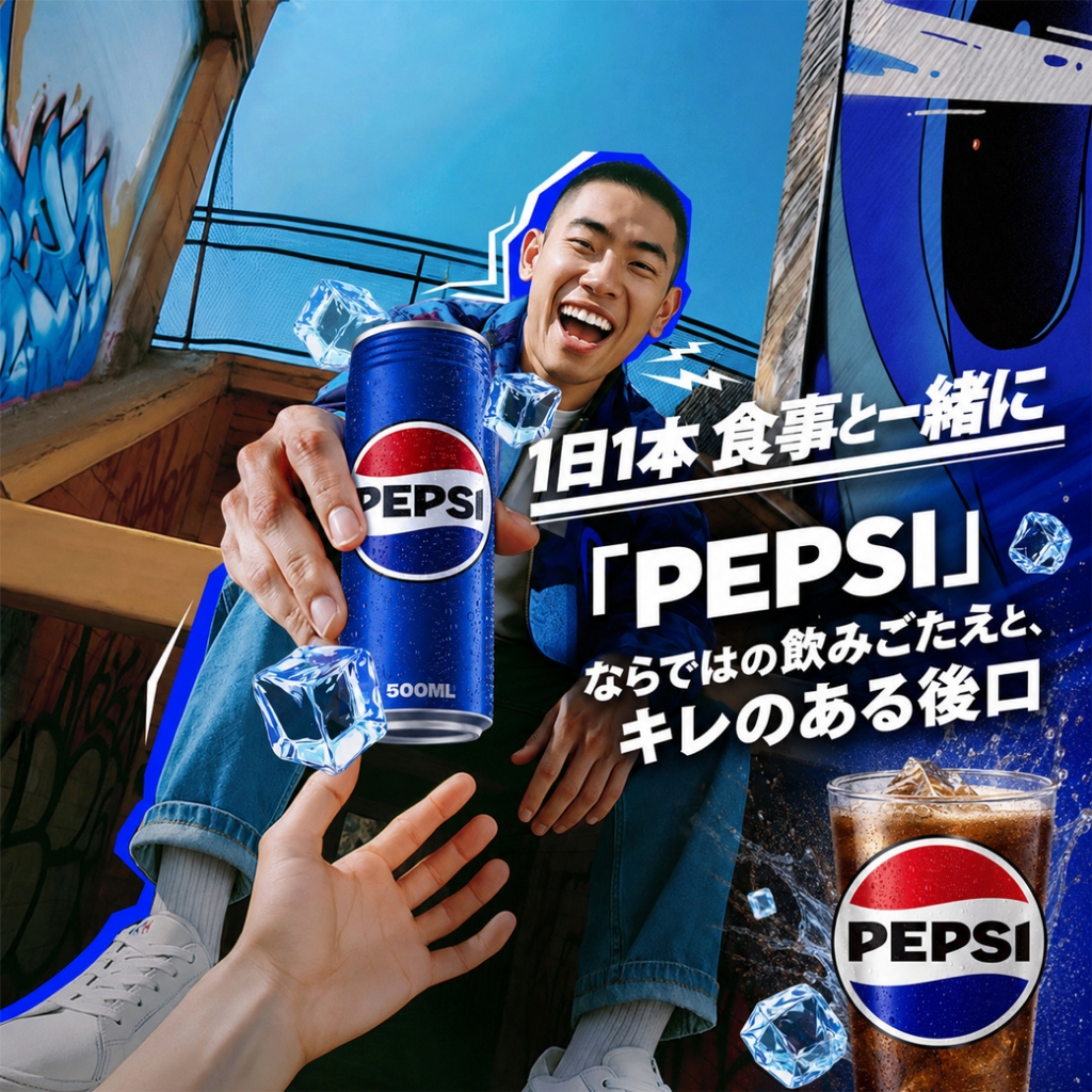 Pepsi Cola Can(Japan) ペプシコーラ แป๊ปซี่รสออริจินอล 500ml. จากประเทศญี่ปุ่น