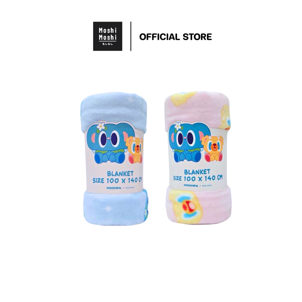 Moshi Moshi ผ้าห่มโมชิโมชิ ผ้าห่มนาโน ลาย MOOMPA ลิขสิทธิ์แท้ รุ่น 8100051902-51903
