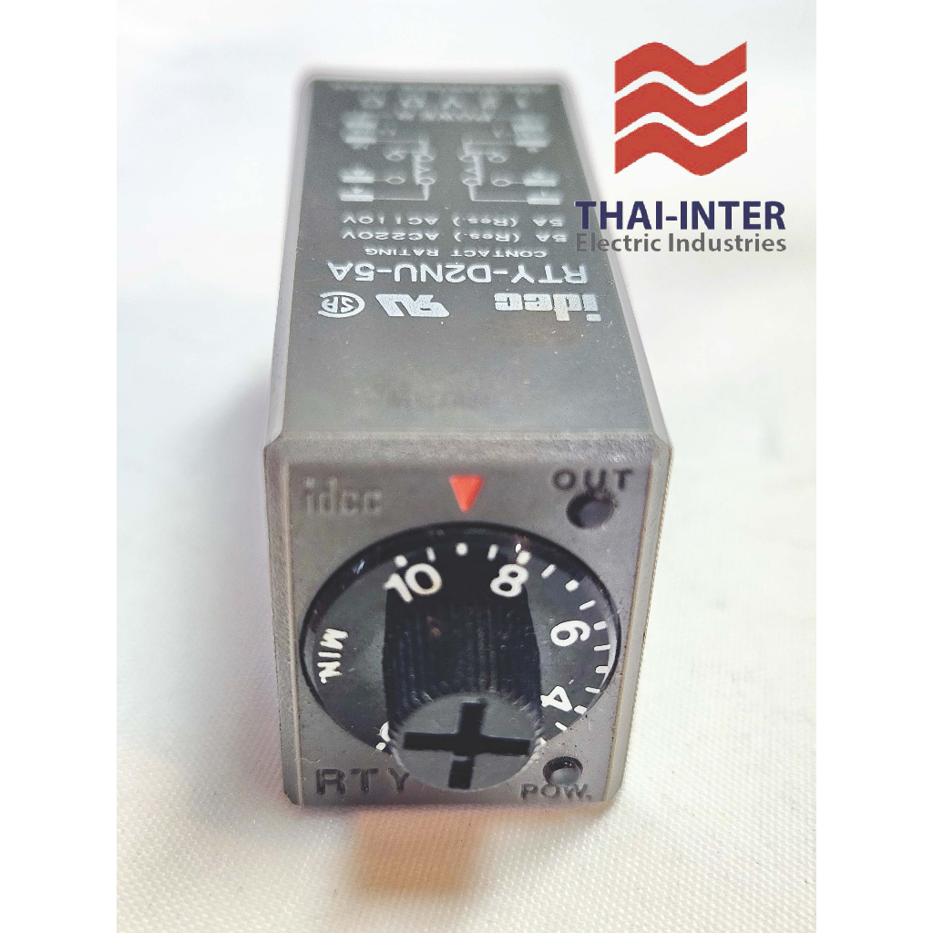 TIMER RELAY IDEC RTY-D2NU-5A 0-10 min 12 Vdc