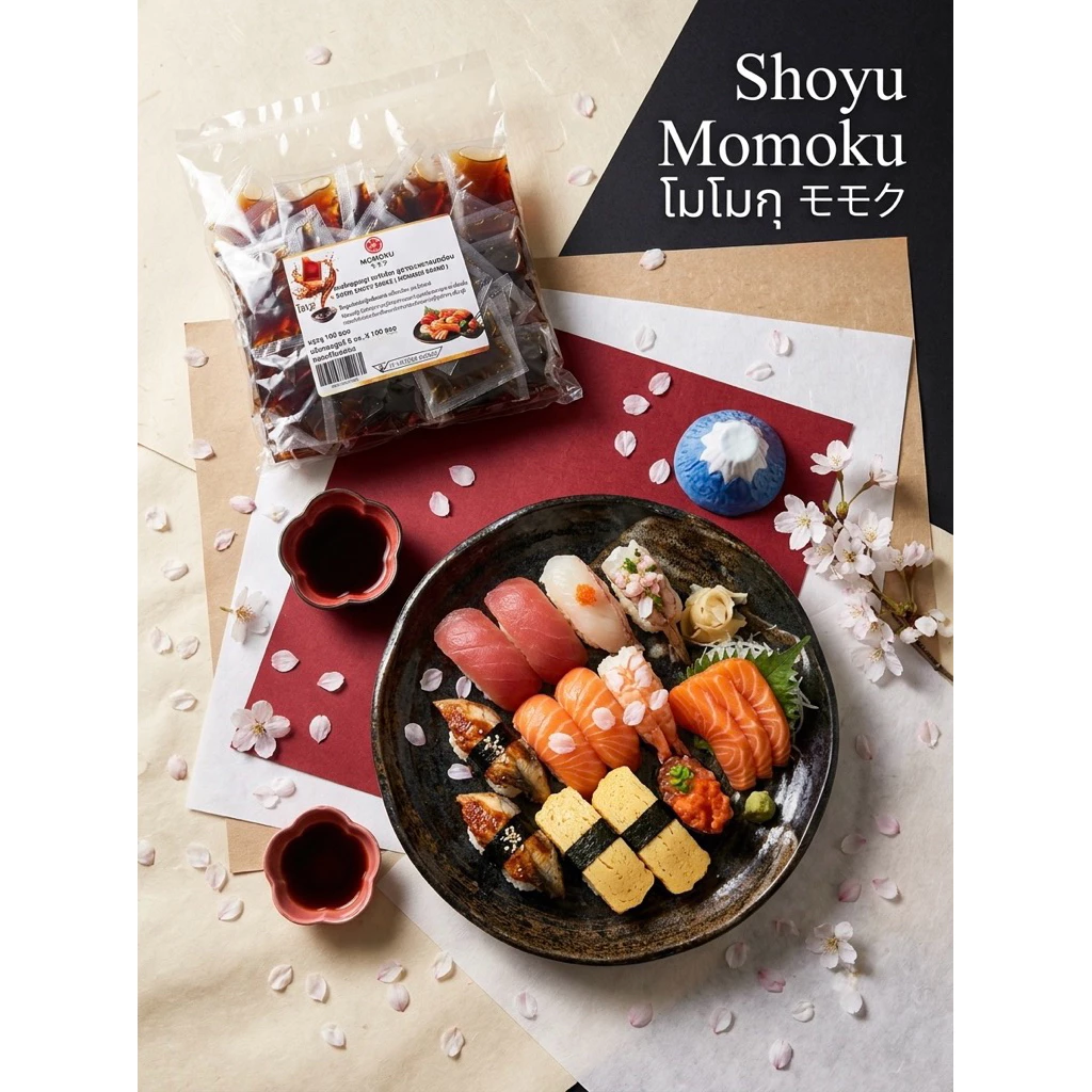 โชยุญี่ปุ่น MOMOKU มโมกุ 10 แพค 1,000 ซอง thumbnail 3