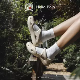 Hello Polo รองเท้าแฟชั่นผู้หญิง รองเท้าแมรี่เจน ทรงบัลเล่ต์ กันลื่นและทนทาน วัสดุ EVA เบาสบาย คลายเมื่อยเท้า รุ่น HP8070