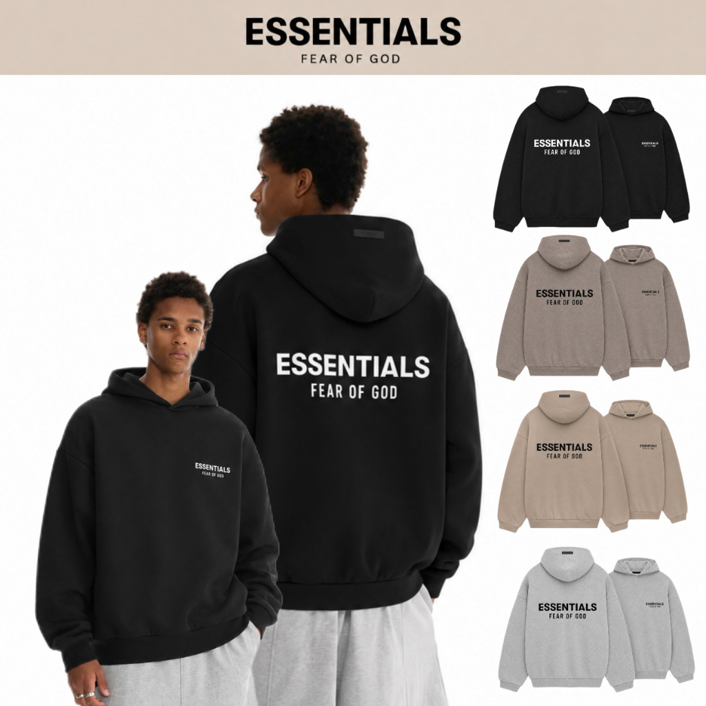 Fear of god Essentials FW24 Holiday Core Fleece Hoodie100% ของแท้