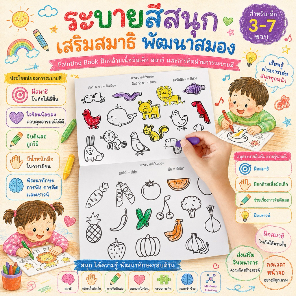 🔺PAINTING BOOK สมุดระบายสี