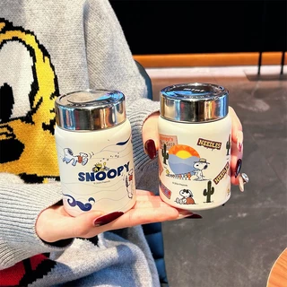 【ข้างในเป็นเซรามิก】Snoopy แก้วกาแฟ สแตนเลส แก้วเก็บความเย็น เก็บได้ทั้งความร้อน แก้วเยติน่ารัก 280ml