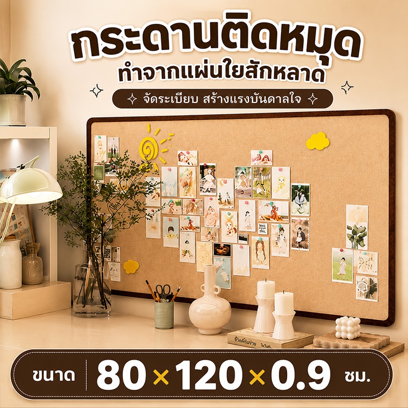 【แถมหัวหมุด】แผ่นสักหลาด 80x120cm กันเสียง ติดหมุด แต่งห้อง ง่าย หนาแน่น ใช้ได้ทุกที่ ออฟฟิศ
